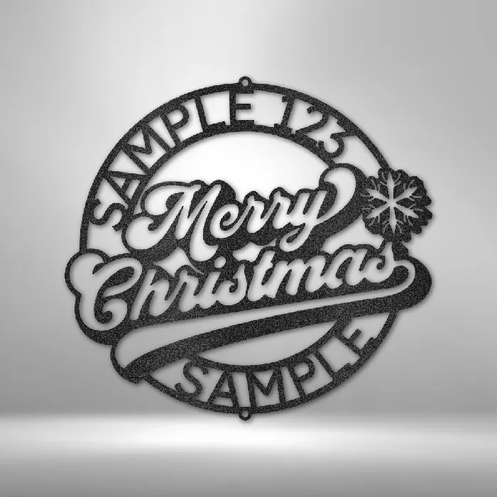 Necklaces My Easy Monogram Personalized Merry Christmas Metal Wall Sign Christmas Decor Custom Holiday Decor Custom Name Sign Holiday Gift