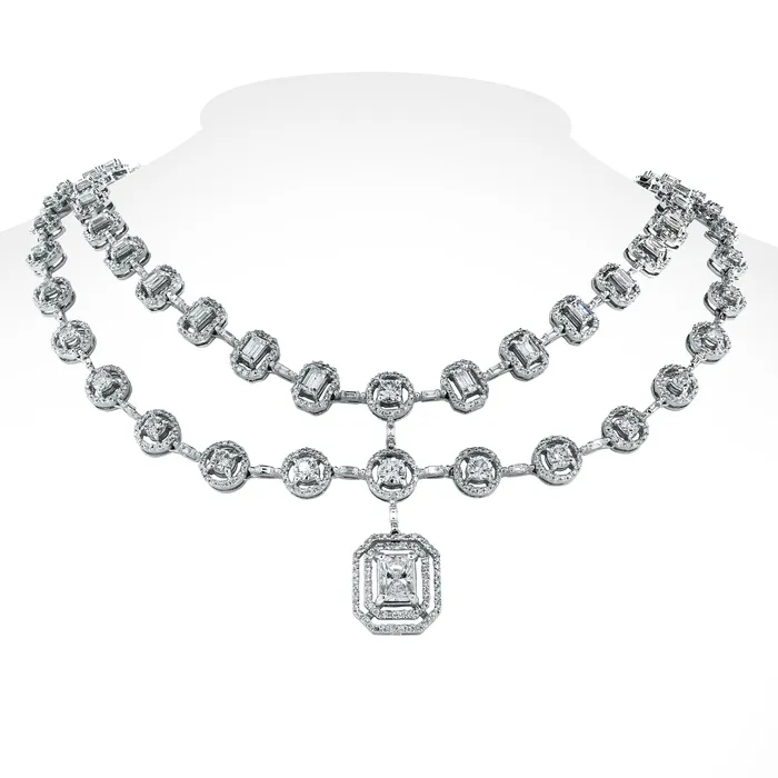 Necklaces Sansa Solitaire Diamond Necklace 1321 ct Diamonds in White Gold Beauvince