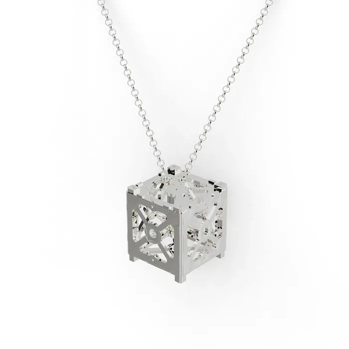 Necklaces sciencejewelry1824 CubeSat necklace silver