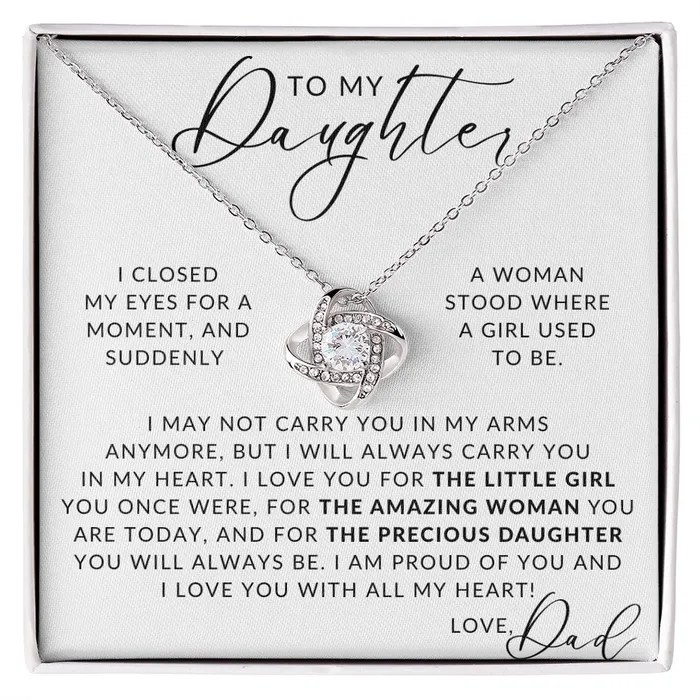 Necklaces ShineOn Fulfillment An Amazing Woman To My Daughter From Dad Gift Father to Daughter Necklace