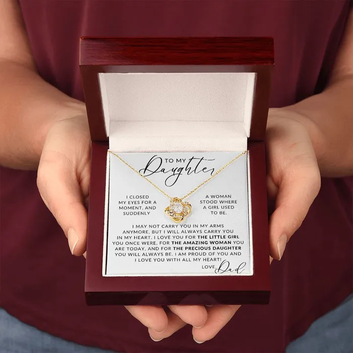Necklaces ShineOn Fulfillment An Amazing Woman To My Daughter From Dad Gift Father to Daughter Necklace
