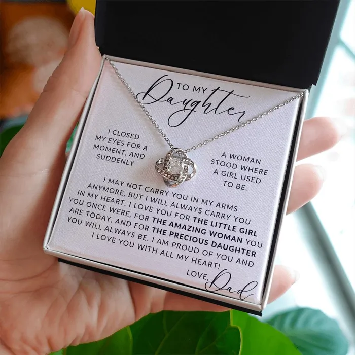 Necklaces ShineOn Fulfillment An Amazing Woman To My Daughter From Dad Gift Father to Daughter Necklace