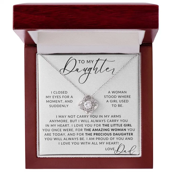 Necklaces ShineOn Fulfillment An Amazing Woman To My Daughter From Dad Gift Father to Daughter Necklace