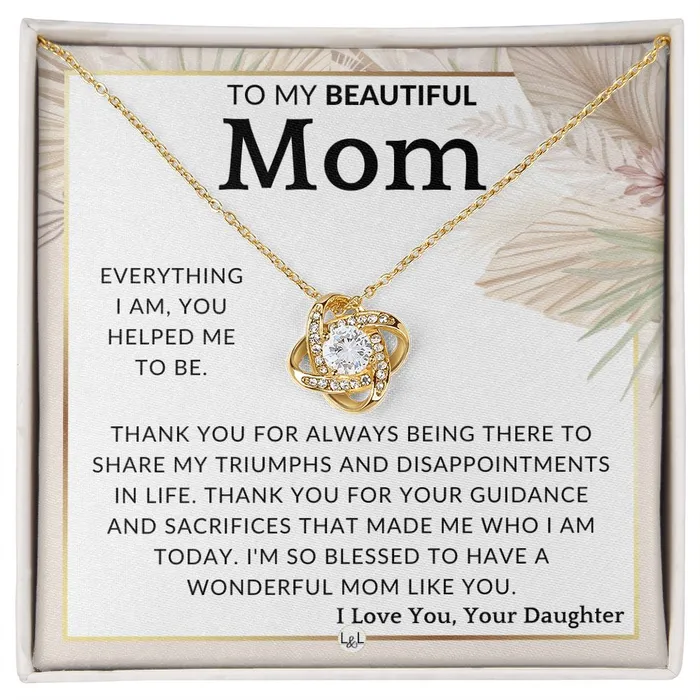 Necklaces ShineOn Fulfillment Gift for Mom You Helped Me To Mother From Daughter Beautiful Womens Pendant Necklace Great For Mothers Day Christmas or Her Birthday