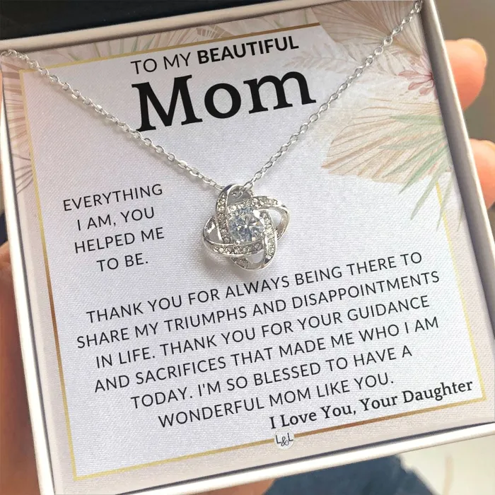 Necklaces ShineOn Fulfillment Gift for Mom You Helped Me To Mother From Daughter Beautiful Womens Pendant Necklace Great For Mothers Day Christmas or Her Birthday