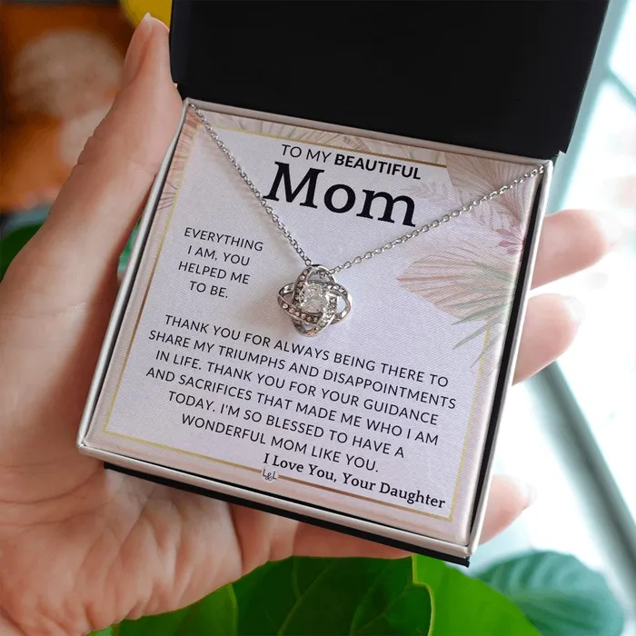 Necklaces ShineOn Fulfillment Gift for Mom You Helped Me To Mother From Daughter Beautiful Womens Pendant Necklace Great For Mothers Day Christmas or Her Birthday
