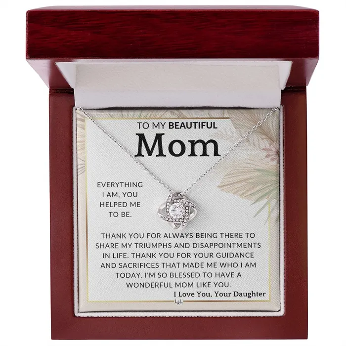 Necklaces ShineOn Fulfillment Gift for Mom You Helped Me To Mother From Daughter Beautiful Womens Pendant Necklace Great For Mothers Day Christmas or Her Birthday