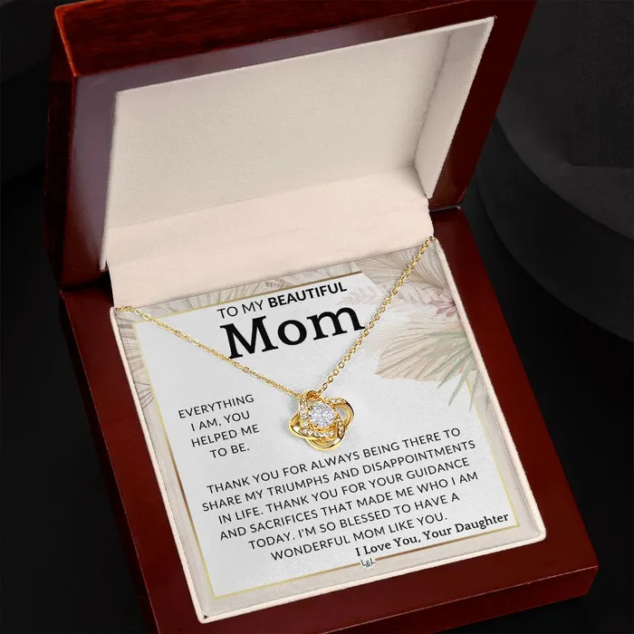 Necklaces ShineOn Fulfillment Gift for Mom You Helped Me To Mother From Daughter Beautiful Womens Pendant Necklace Great For Mothers Day Christmas or Her Birthday