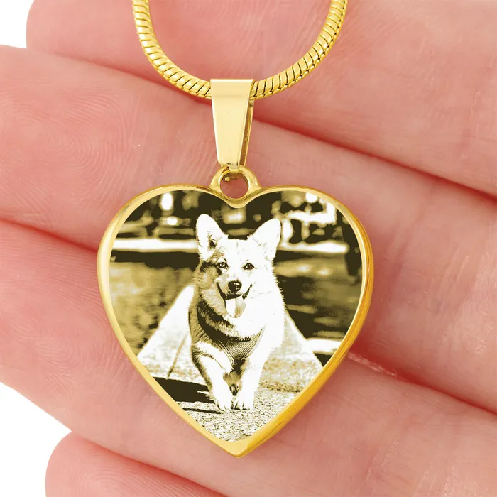 Necklaces ShineOn Fulfillment Heart Necklace Dog Memorial Gift Pet Loss Gift Loss of Dog gift in Memory of Dog Remembrance Gift for Loss of Dog