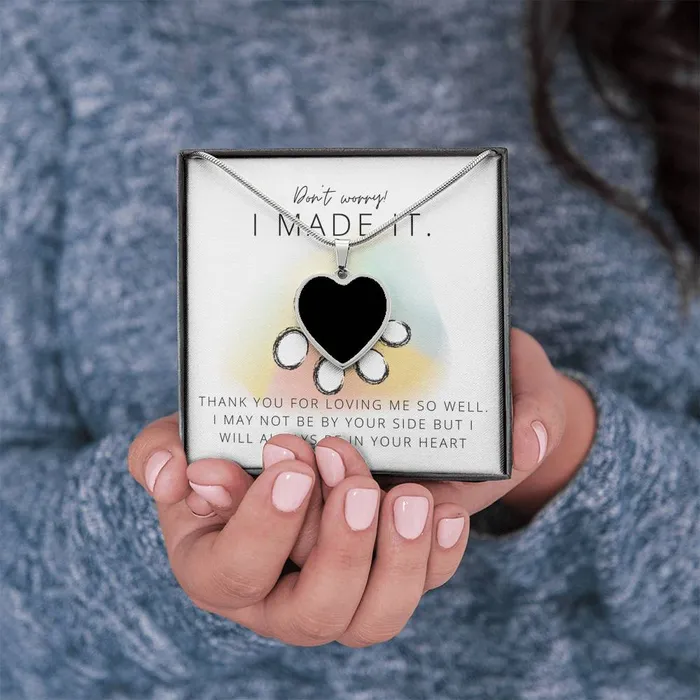 Necklaces ShineOn Fulfillment Heart Necklace Dog Memorial Gift Pet Loss Gift Loss of Dog gift in Memory of Dog Remembrance Gift for Loss of Dog