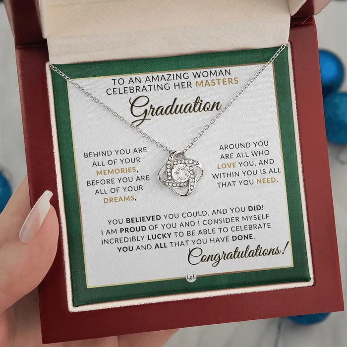 Necklaces ShineOn Fulfillment Mastering Success Graduation Necklace for Women Whove Completed Their Masters Degree Masters Graduation Gifts For Her 2024 Graduation Gift Idea For Her