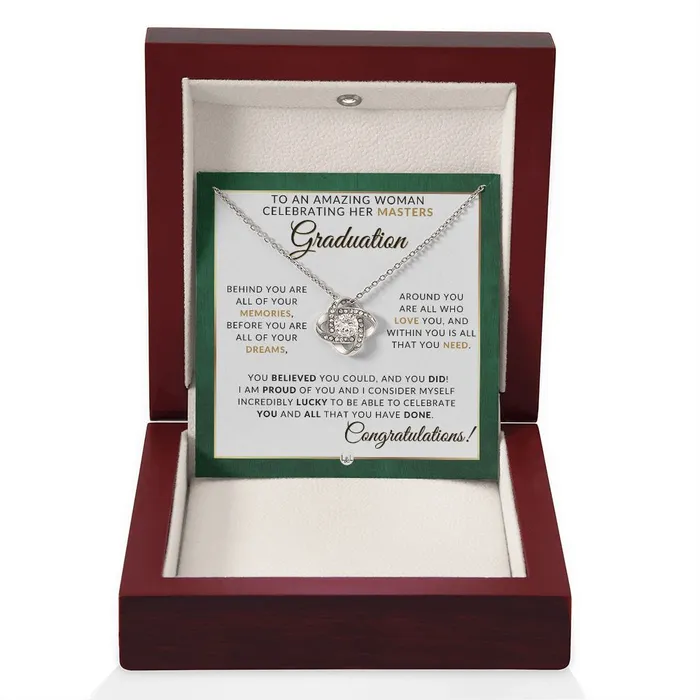 Necklaces ShineOn Fulfillment Mastering Success Graduation Necklace for Women Whove Completed Their Masters Degree Masters Graduation Gifts For Her 2024 Graduation Gift Idea For Her