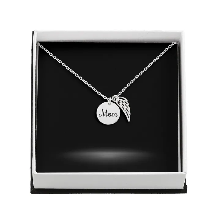 Necklaces ShineOn Fulfillment Mom Memorial Necklace and Personal Card