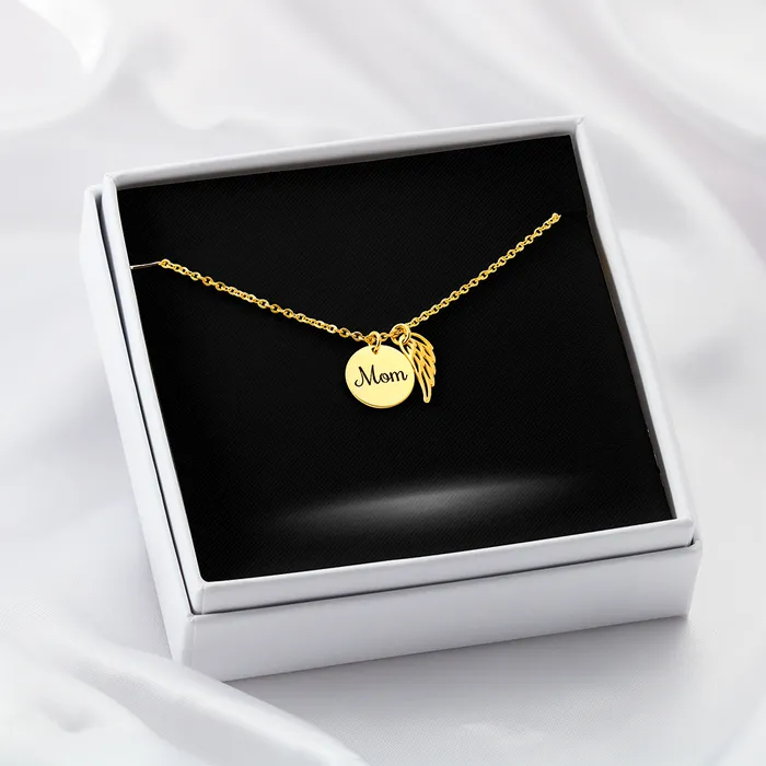 Necklaces ShineOn Fulfillment Mom Memorial Necklace and Personal Card