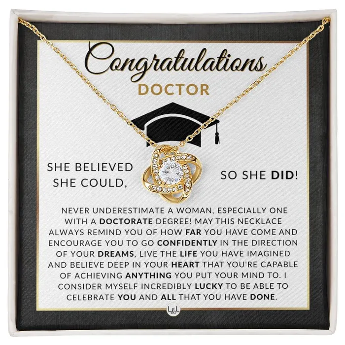 Necklaces ShineOn Fulfillment PHD Graduation Gift For Her Pendant Necklace Graduation Gift Idea For Her