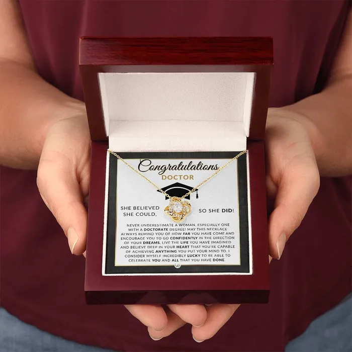 Necklaces ShineOn Fulfillment PHD Graduation Gift For Her Pendant Necklace Graduation Gift Idea For Her