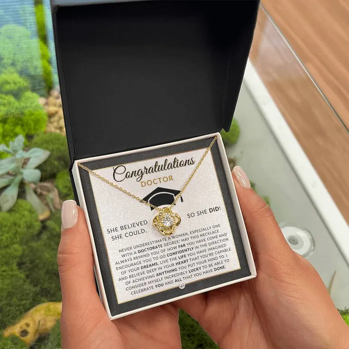 Necklaces ShineOn Fulfillment PHD Graduation Gift For Her Pendant Necklace Graduation Gift Idea For Her