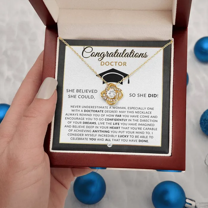 Necklaces ShineOn Fulfillment PHD Graduation Gift For Her Pendant Necklace Graduation Gift Idea For Her