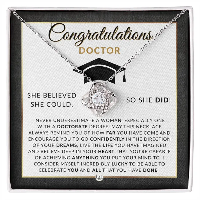 Necklaces ShineOn Fulfillment PHD Graduation Gift For Her Pendant Necklace Graduation Gift Idea For Her