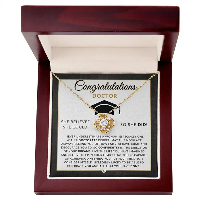 Necklaces ShineOn Fulfillment PHD Graduation Gift For Her Pendant Necklace Graduation Gift Idea For Her