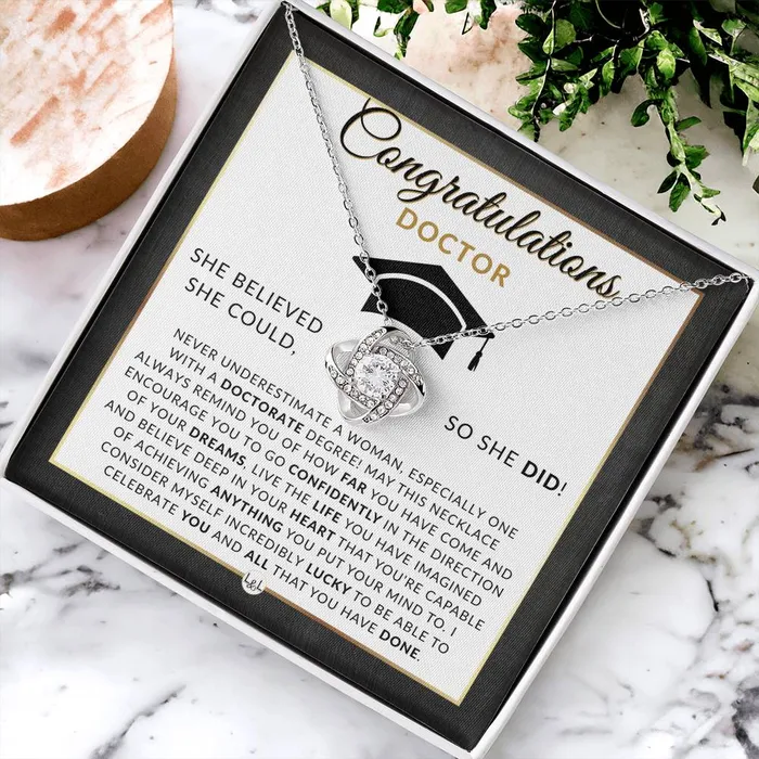Necklaces ShineOn Fulfillment PHD Graduation Gift For Her Pendant Necklace Graduation Gift Idea For Her