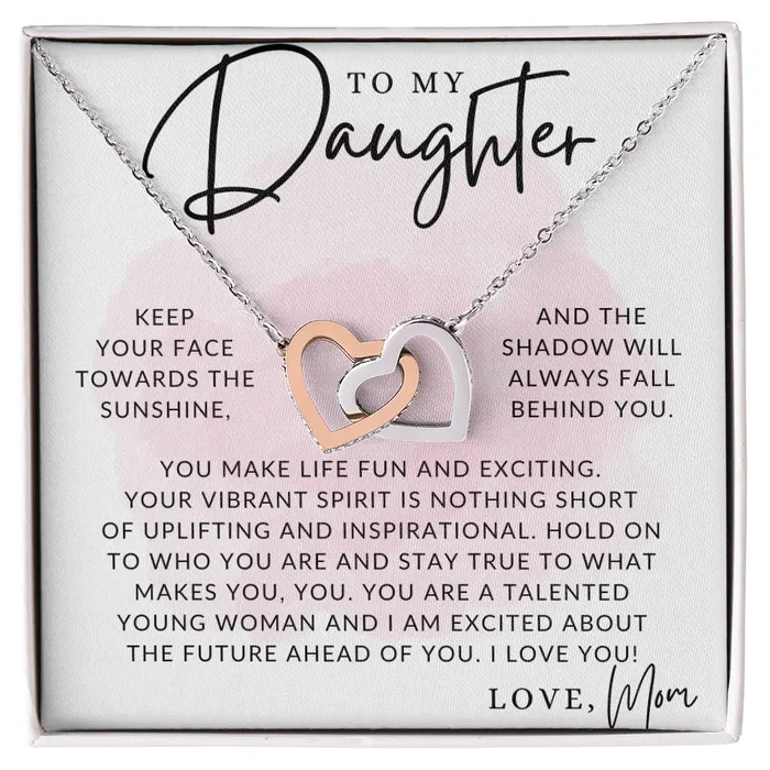 Necklaces ShineOn Fulfillment The Sunshine To My Daughter From Mom Mother to Daughter Necklace Christmas Gifts Birthday Present Graduation Gift Valentines Day