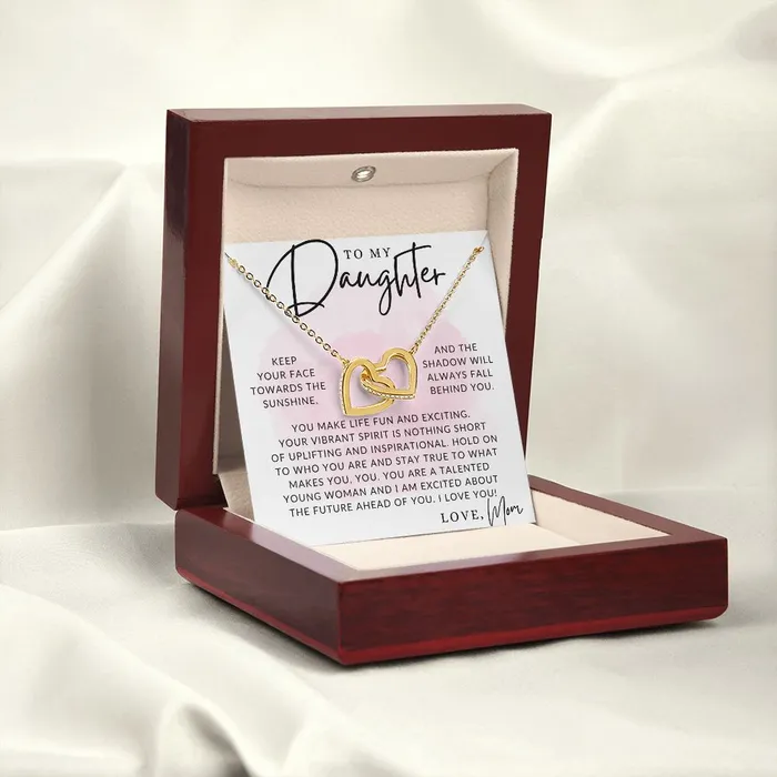 Necklaces ShineOn Fulfillment The Sunshine To My Daughter From Mom Mother to Daughter Necklace Christmas Gifts Birthday Present Graduation Gift Valentines Day