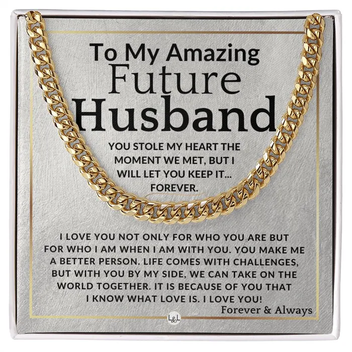 Necklaces ShineOn Fulfillment To My Future Husband You Stole My Heart Meaningful Gift Ideas For Him Romantic and Thoughtful Christmas Valentines Day Birthday or Anniversary Present Necklaces ShineOn Fulfillment To My Future Husband You Stole My Heart Meaningful Gift Ideas For Him Romantic and Thoughtful Christmas Valentines Day Birthday or Anniversary Present