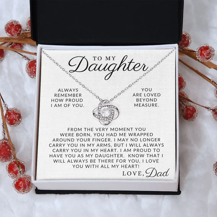 Necklaces ShineOn Fulfillment You Are Loved To My Daughter From Dad Father to Daughter Gift Christmas Gifts Birthday Present Graduation Necklace Valentines Day
