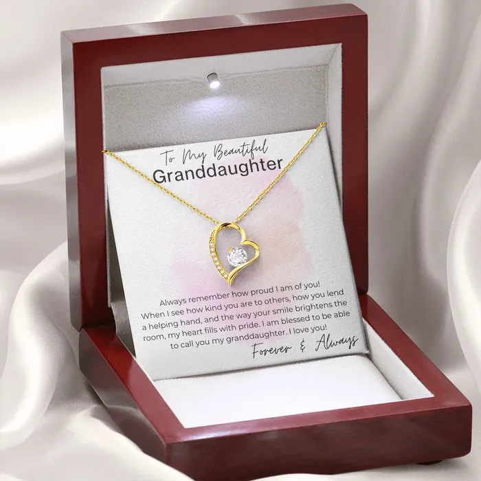 Necklaces ShineOn Fulfillment Your Smile Brightens the Room Gift for Granddaughter Heart Pendant Necklace
