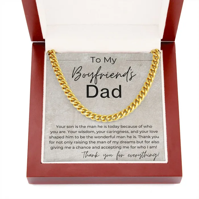 Necklaces ShineOn Fulfillment Your Son Is the Man He Is Today Because Of You Gift for Boyfriends Dad Linked Chain Necklace