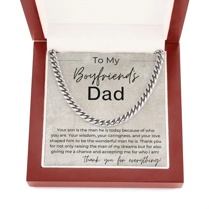 Necklaces ShineOn Fulfillment Your Son Is the Man He Is Today Because Of You Gift for Boyfriends Dad Linked Chain Necklace