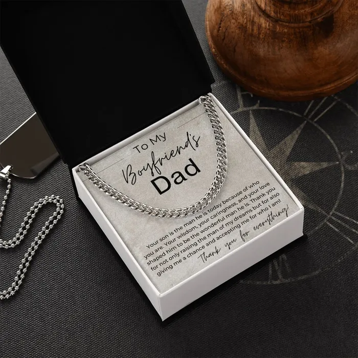 Necklaces ShineOn Fulfillment Your Son Is the Man He Is Today Because Of You Gift for Boyfriends Dad Linked Chain Necklace