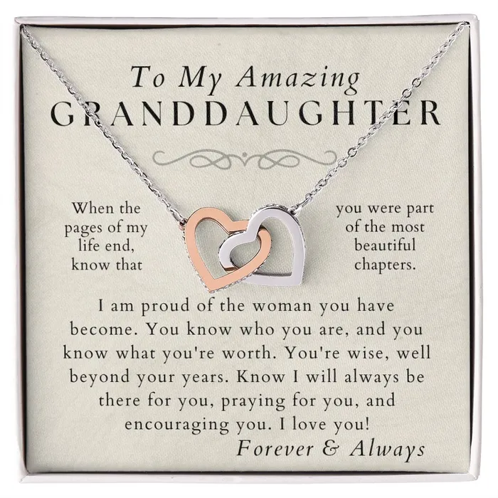Necklaces The Best Part Granddaughter Necklace Gift from Grandma Grandpa Christmas Birthday Graduation Valentines Gifts ShineOn Fulfillment