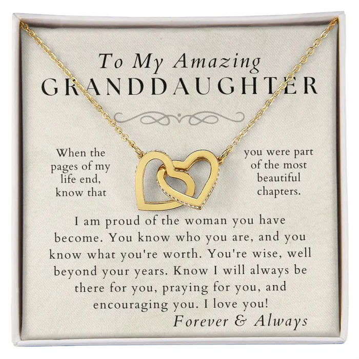 Necklaces The Best Part Granddaughter Necklace Gift from Grandma Grandpa Christmas Birthday Graduation Valentines Gifts ShineOn Fulfillment