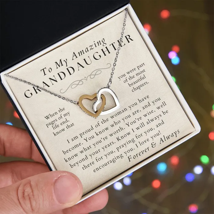 Necklaces The Best Part Granddaughter Necklace Gift from Grandma Grandpa Christmas Birthday Graduation Valentines Gifts ShineOn Fulfillment