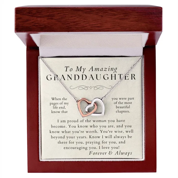 Necklaces The Best Part Granddaughter Necklace Gift from Grandma Grandpa Christmas Birthday Graduation Valentines Gifts ShineOn Fulfillment