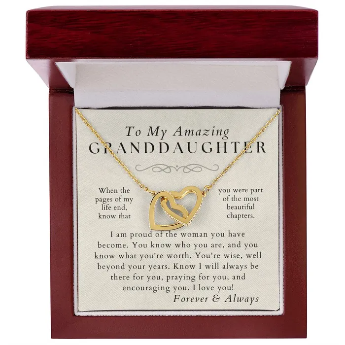 Necklaces The Best Part Granddaughter Necklace Gift from Grandma Grandpa Christmas Birthday Graduation Valentines Gifts ShineOn Fulfillment
