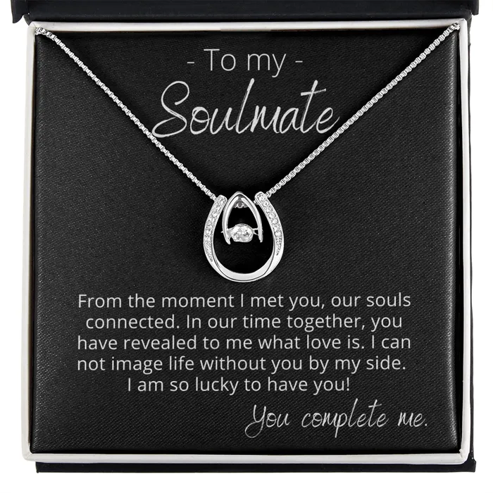 Necklaces To My Soulmate I Am So Lucky Lucky In Love Pendant Necklace ShineOn Fulfillment Necklaces To My Soulmate I Am So Lucky Lucky In Love Pendant Necklace ShineOn Fulfillment