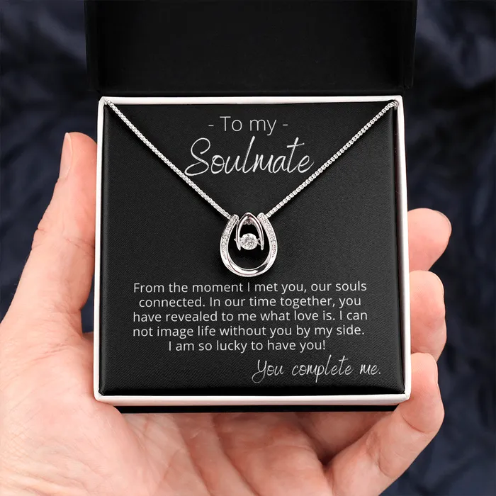 Necklaces To My Soulmate I Am So Lucky Lucky In Love Pendant Necklace ShineOn Fulfillment