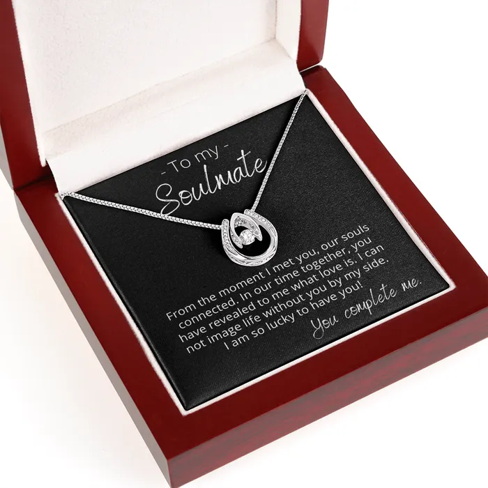 Necklaces To My Soulmate I Am So Lucky Lucky In Love Pendant Necklace ShineOn Fulfillment