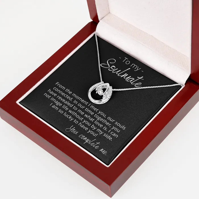 Necklaces To My Soulmate I Am So Lucky Lucky In Love Pendant Necklace ShineOn Fulfillment