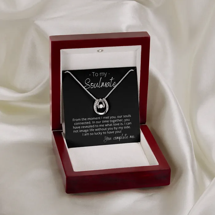 Necklaces To My Soulmate I Am So Lucky Lucky In Love Pendant Necklace ShineOn Fulfillment