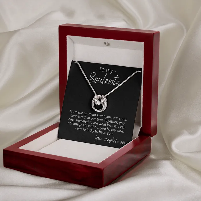 Necklaces To My Soulmate I Am So Lucky Lucky In Love Pendant Necklace ShineOn Fulfillment