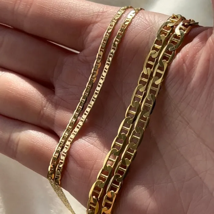 Necklaces Valerie Madison Fine Jewelry Slim Mariner Chain Necklace Necklaces Valerie Madison Fine Jewelry Slim Mariner Chain Necklace