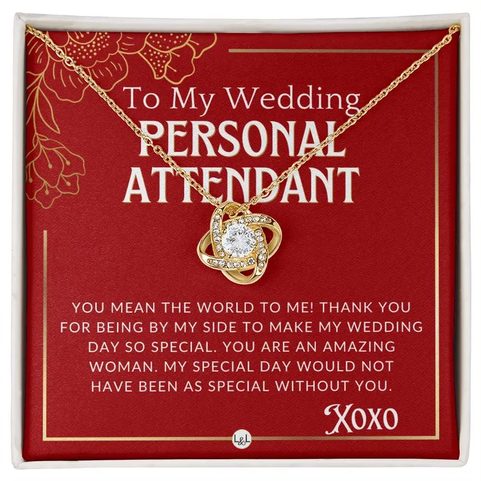 Necklaces Wedding Personal Attendant Thank You Gift Wedding Helper Bridal Concierge Lady in Waiting Necklace Red and Gold Wedding Theme ShineOn Fulfillment