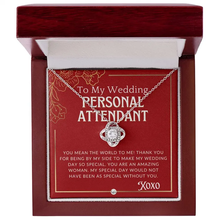 Necklaces Wedding Personal Attendant Thank You Gift Wedding Helper Bridal Concierge Lady in Waiting Necklace Red and Gold Wedding Theme ShineOn Fulfillment