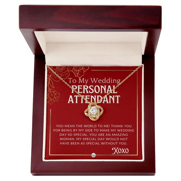 Necklaces Wedding Personal Attendant Thank You Gift Wedding Helper Bridal Concierge Lady in Waiting Necklace Red and Gold Wedding Theme ShineOn Fulfillment