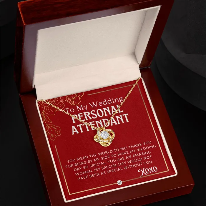 Necklaces Wedding Personal Attendant Thank You Gift Wedding Helper Bridal Concierge Lady in Waiting Necklace Red and Gold Wedding Theme ShineOn Fulfillment
