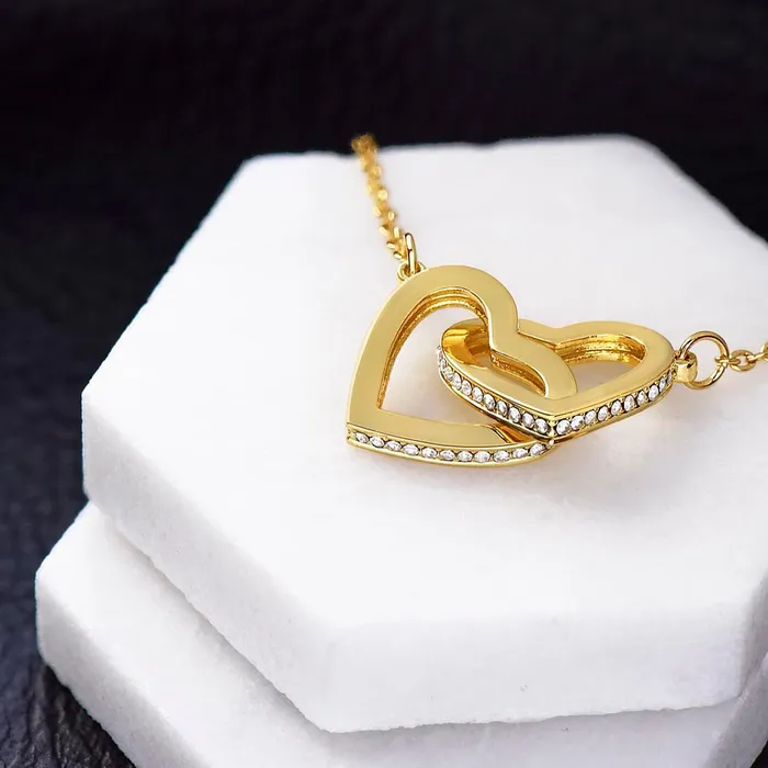 Necklaces Without You I Would Not Have Your Daughter Gift for Fiances Mom Gift For My Brides Mom Future Mother In Law Interlocking Heart Pendant Necklace ShineOn Fulfillment
